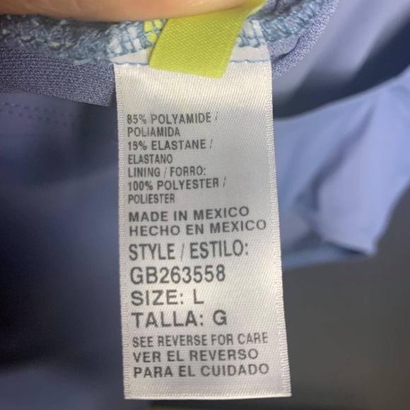 GIANNI BINI Blue Pearl Retro Plunge One-Piece Swim - Picture 6 of 8